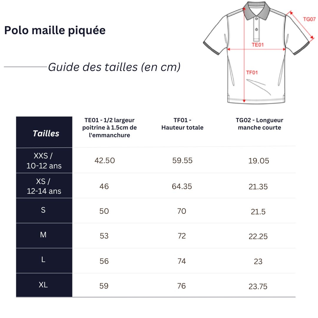 Polo écoresponsable maille piquée