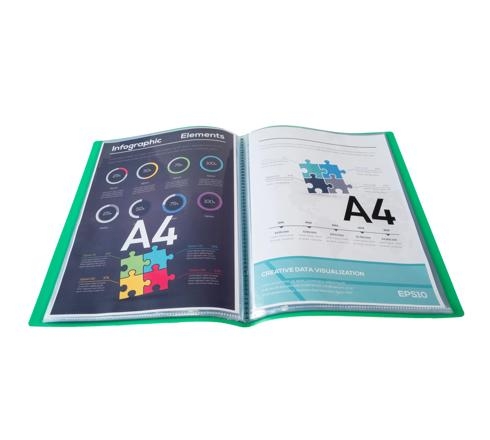 EXACOMPTA Protège-documents en polypropylène 5/10e OPAK pochettes Cristal 120 vues - A4 