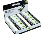 WONDAY Gomme plastique Blanche rectangulaire - Modèle standard, tous usages - En boîte présentoir