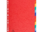 EXACOMPTA Jeu d'intercalaires 12 positions format 24x30cm pour pochettes perforées. Carte lustrée 3/10e