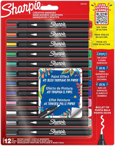 Sharpie Blister de 12 marqueurs créative